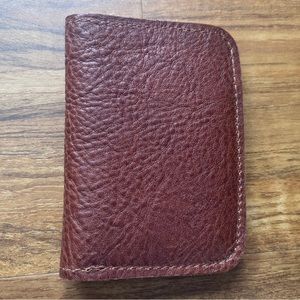 PLG Portland Leather Small Long Bifold Wallet Brown - New
